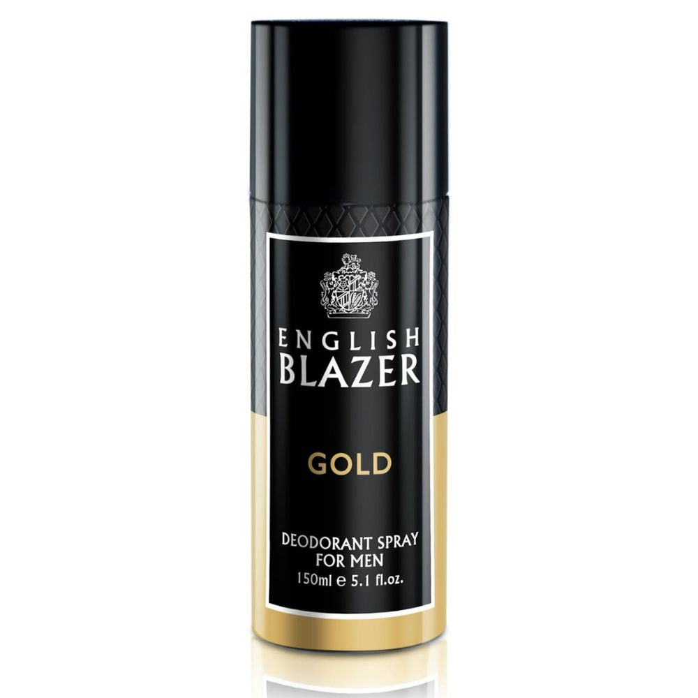 English Blazer Body Spray Gold For Men, 150ml - Fresh