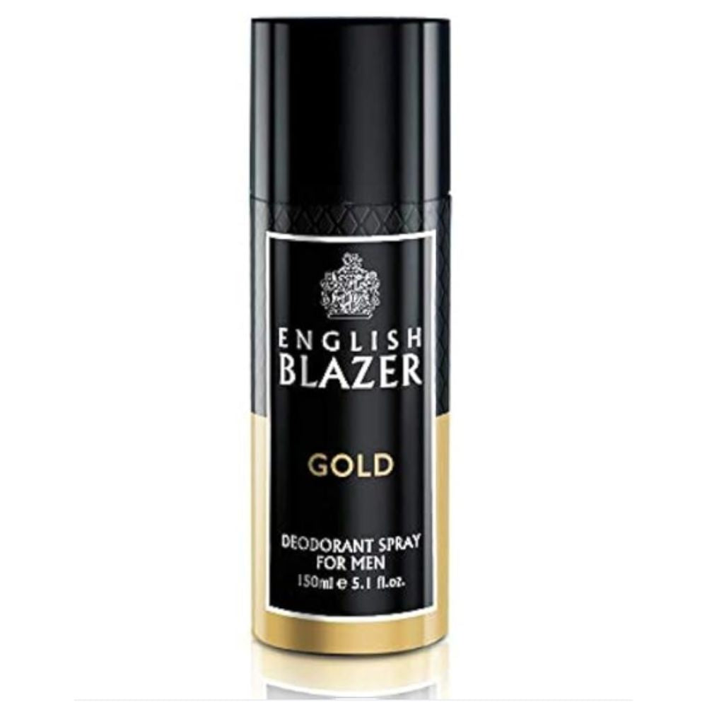 English Blazer Body Spray Gold For Men, 150ml - Fresh