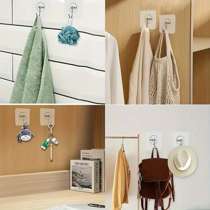 Adhesive Metal Hooks - 10 pcs