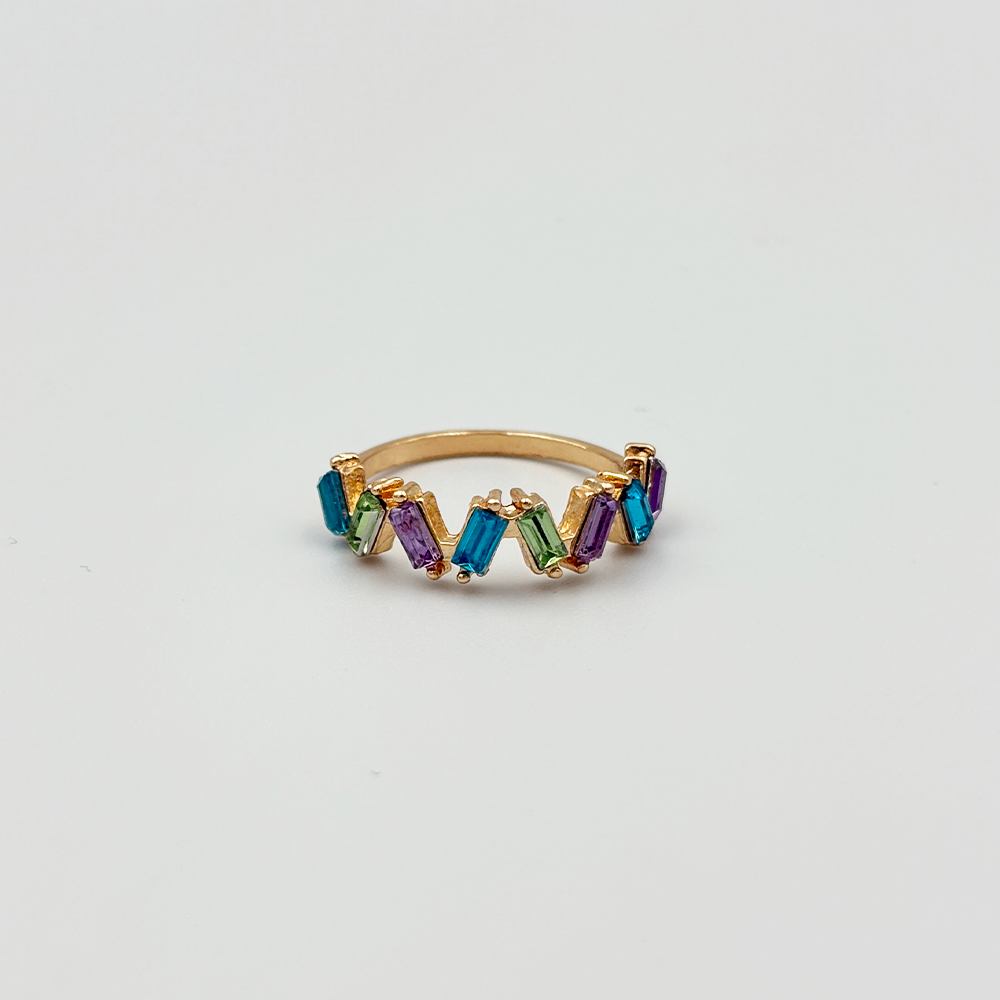 Embellish Colorful Baguette Ring