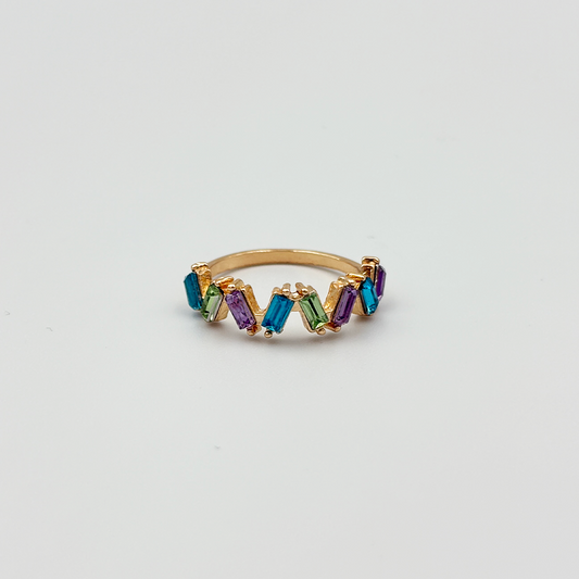 Embellish Colorful Baguette Ring