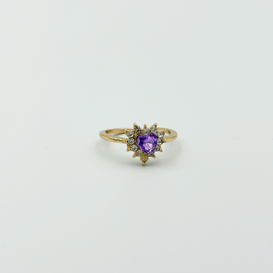 Regal Spark Heart Ring