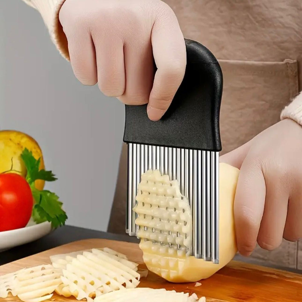 Stainless Steel Wavy Crinkle Slicer