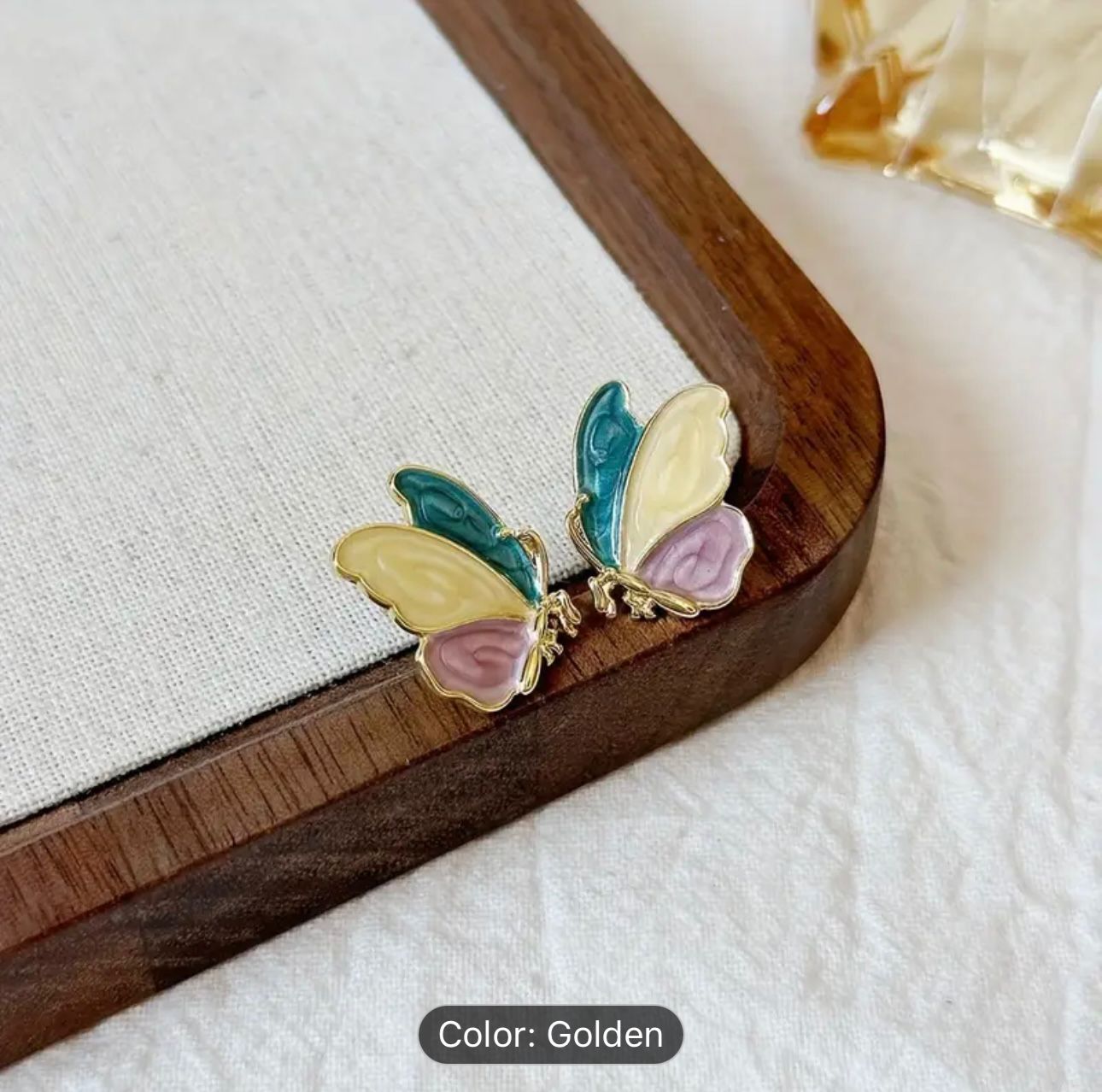 Elegant Asymmetric Butterfly Earrings