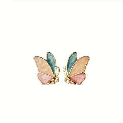 Elegant Asymmetric Butterfly Earrings