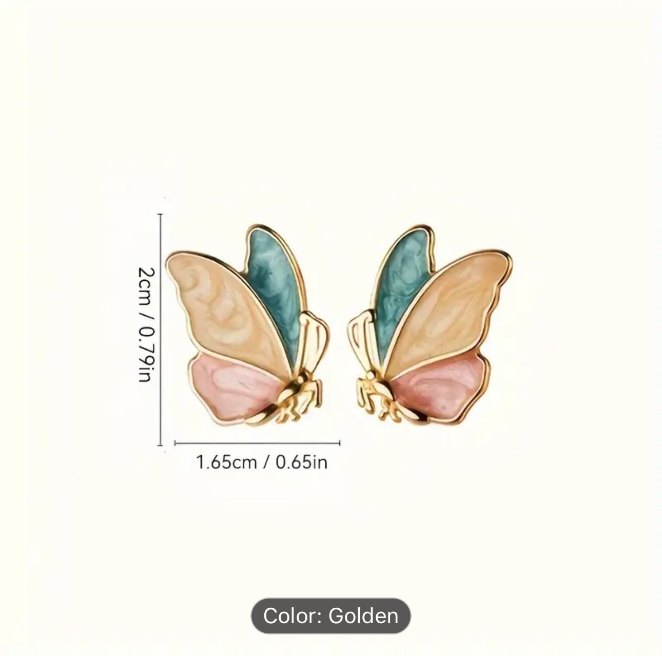 Elegant Asymmetric Butterfly Earrings