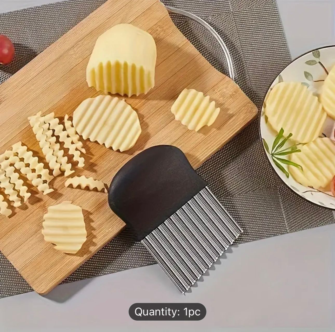 Stainless Steel Wavy Crinkle Slicer