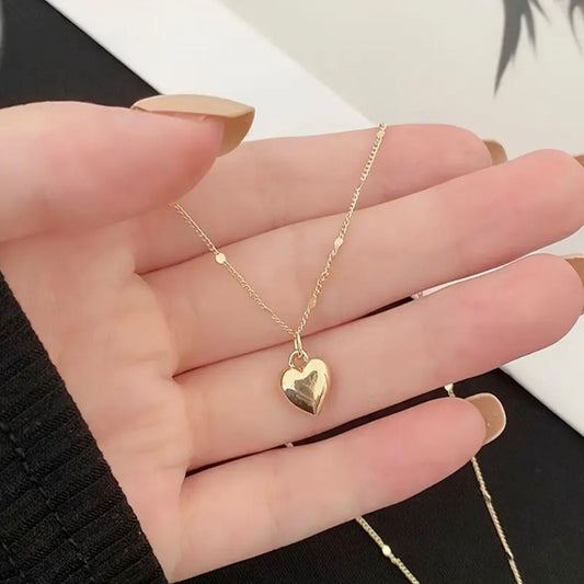 Golden Heart Pendant Necklace