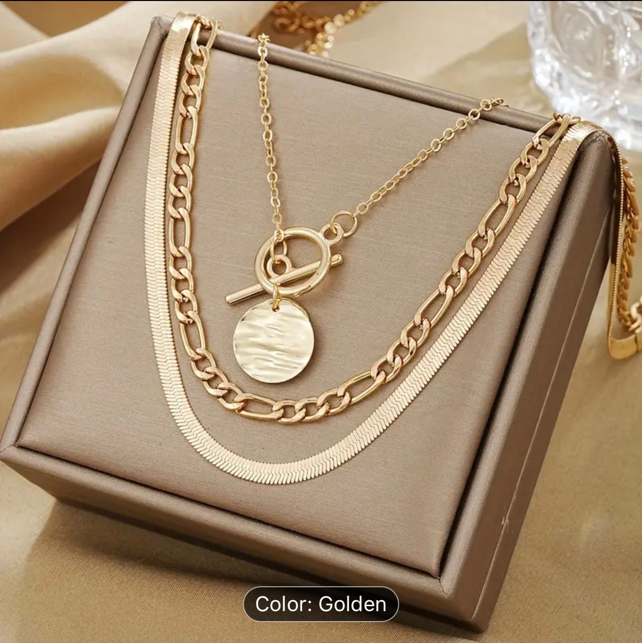 3-Piece Coin Pendant Necklace