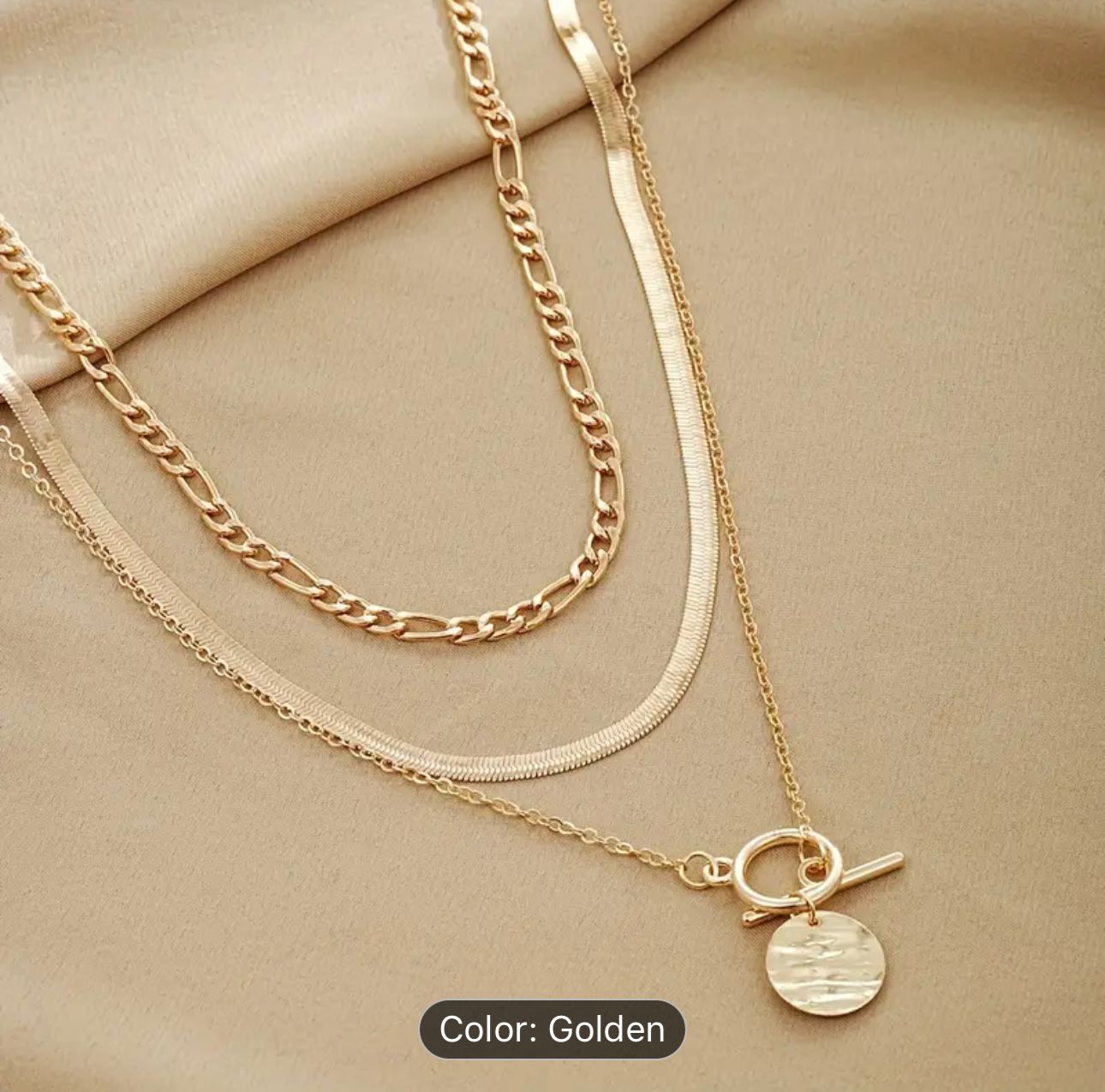 3-Piece Coin Pendant Necklace