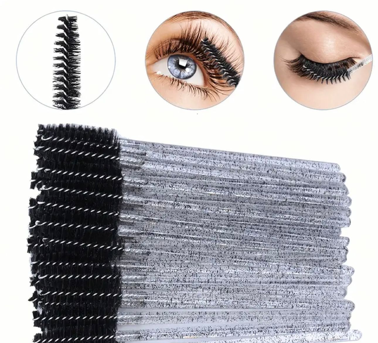 Eyelash Curler Brushes Kit - 50 pcs