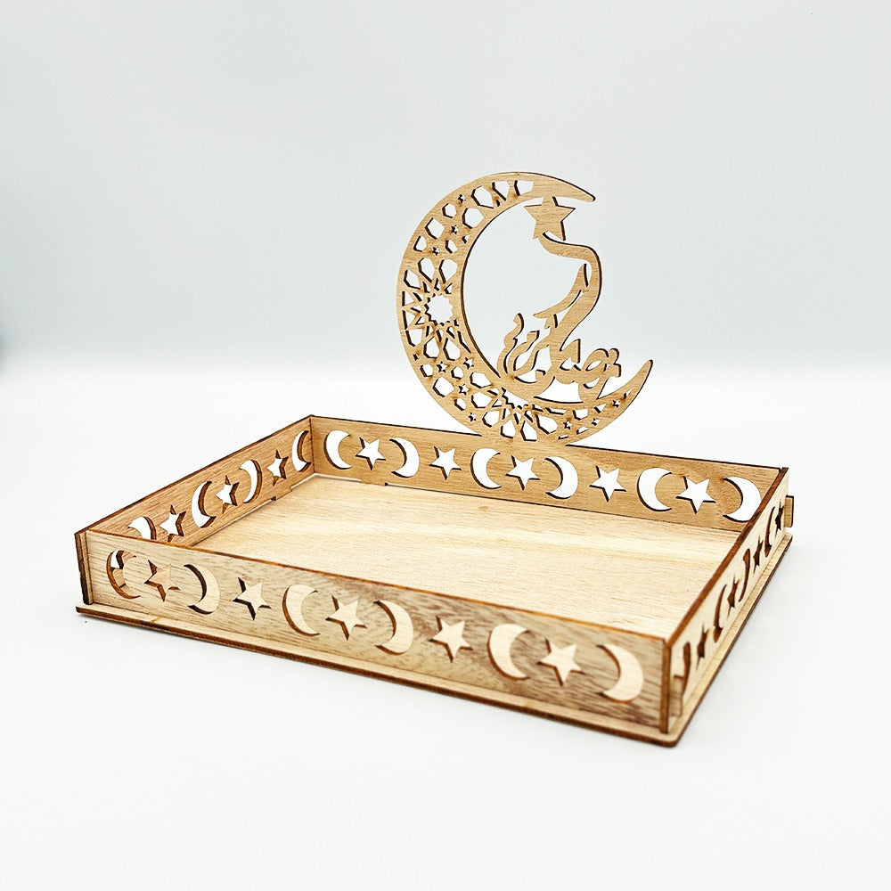 Eid Mubarak & Ramadan Kareem Wooden Serving Tray