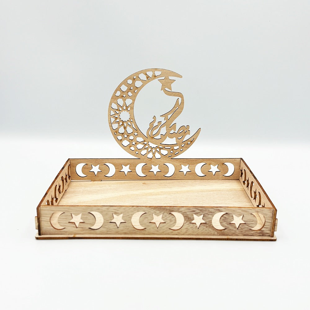 Eid Mubarak & Ramadan Kareem Wooden Serving Tray