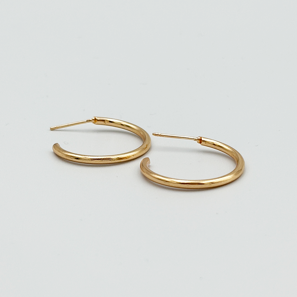 Gold Thin Hoop Earrings