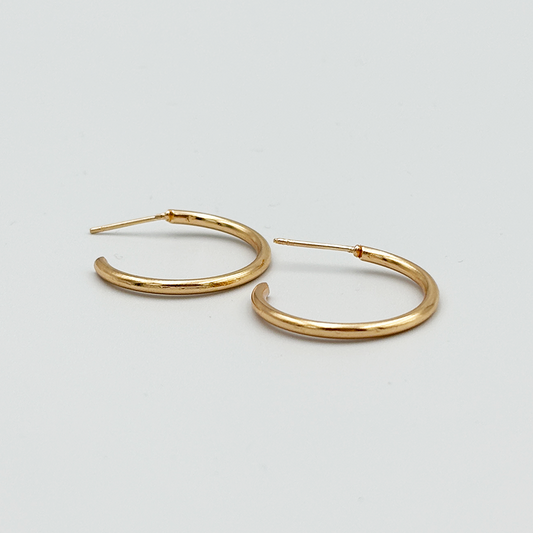 Gold Thin Hoop Earrings