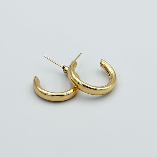 Golden Open Hoop Earrings