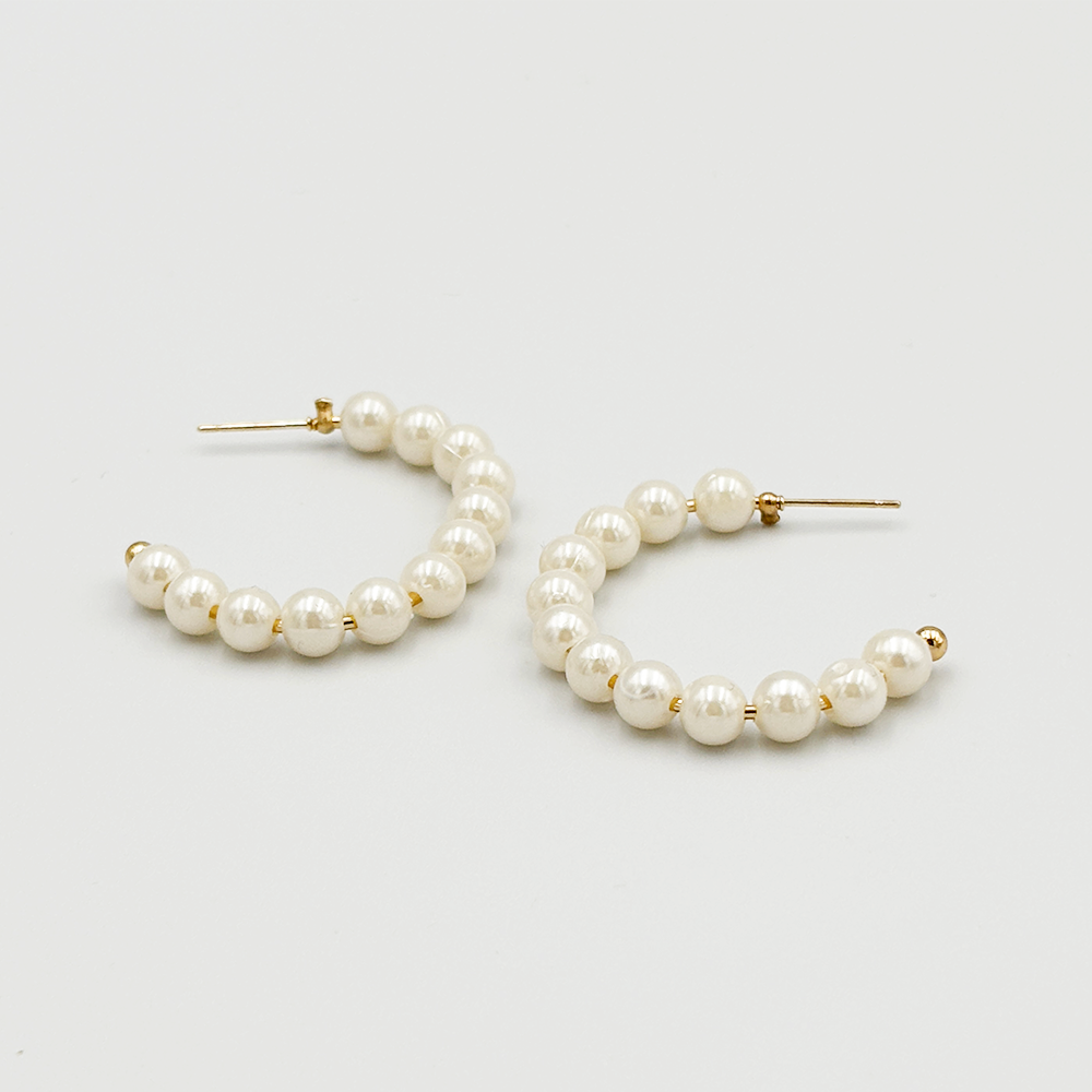 Pearl Hoop Earrings