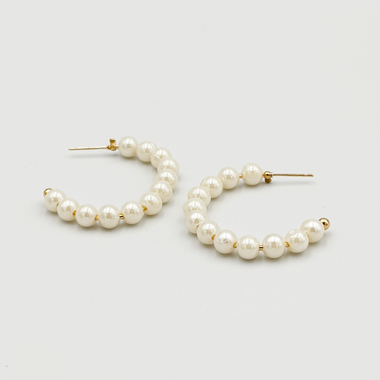 Pearl hoop Earrings