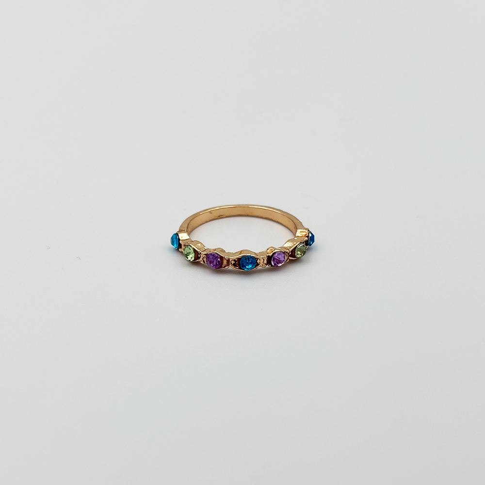 Semi Eternity Colorful Ring