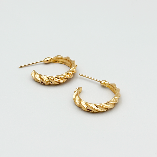 Timeless 18K Gold Twisted Hoops