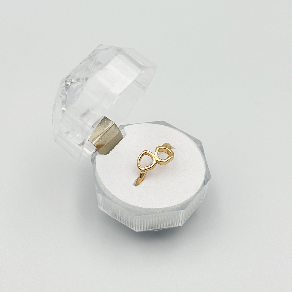 Double Heart Gold Ring