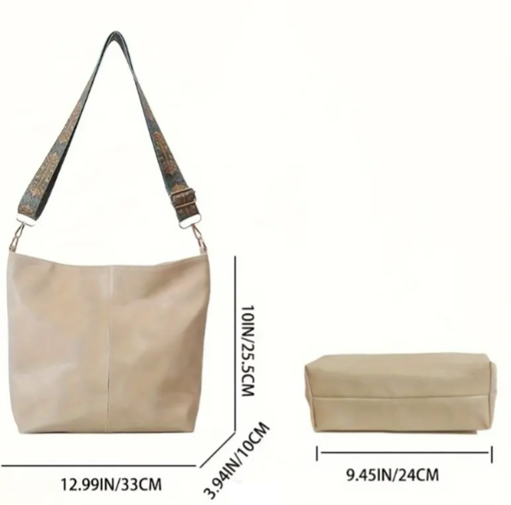 Women's Crossbody Bucket Bag - Beige