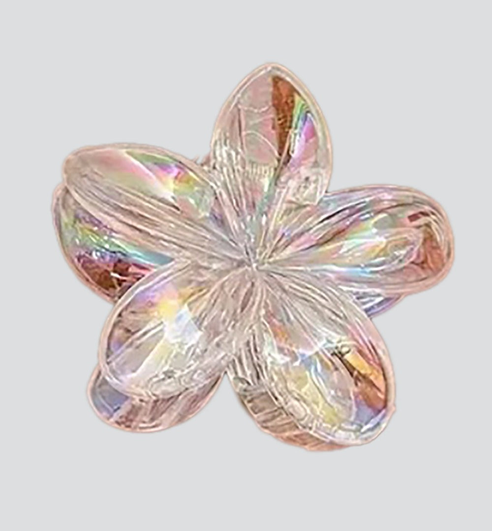 1pc Elegant Iridescent Flower Hair Clip