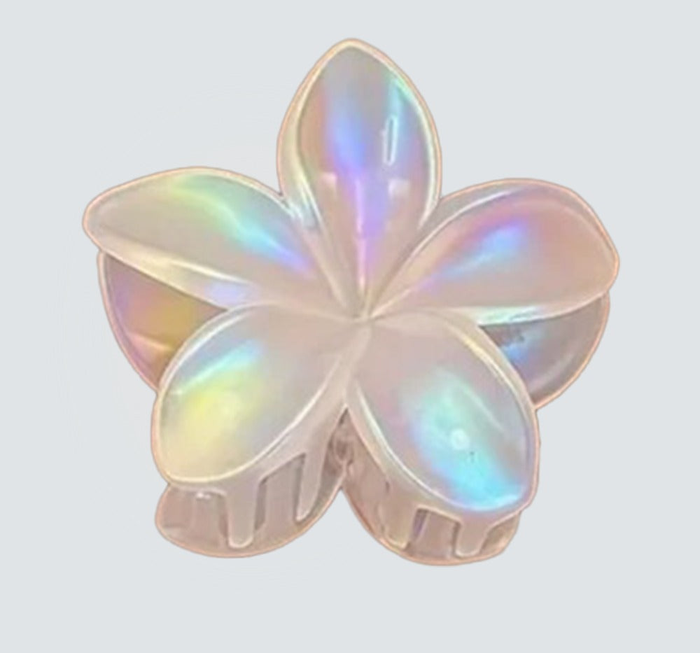 1pc Elegant Iridescent Flower Hair Clip