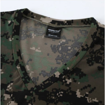 Men's Tactical V-Neck T-Shirt with UV Protection