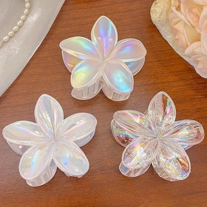 1pc Elegant Iridescent Flower Hair Clip