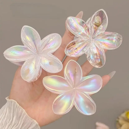 1pc Elegant Iridescent Flower Hair Clip